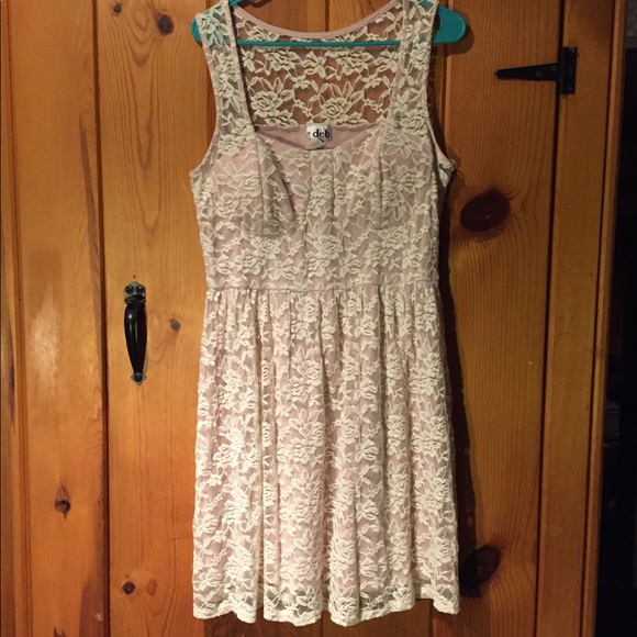 Deb Dresses & Skirts - Cream lace dress